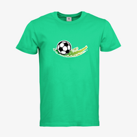 Herren-T-Shirt B&C, Premium - Motiv Fußball Grün
