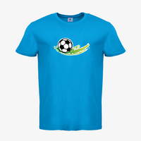 Herren-T-Shirt B&C, Basic - Motiv Fußball Grün
