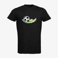 Herren-T-Shirt B&C, Organic - Motiv Fußball Grün