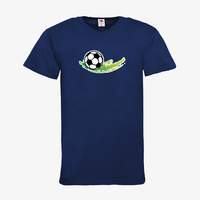 Herren-T-Shirt FOTL, Basic V-Neck - Motiv Fußball Grün