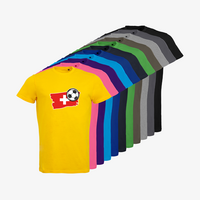 Herren-T-Shirt B&C, Organic - Motiv Fußball Schweiz, Farbauswahl