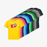 Herren-T-Shirt FOTL, Basic Rundhals - Motiv Fußball Schweiz, Farbauswahl