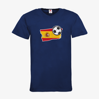 Herren-T-Shirt FOTL, Basic V-Neck - Motiv Fußball Spanien