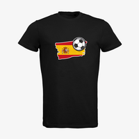 Herren-T-Shirt B&C, Organic - Motiv Fußball Spanien