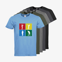 Herren-T-Shirt B&C, Premium - Motiv Golf Quadrat, Farbauswahl