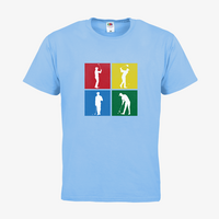 Herren-T-Shirt FOTL, Basic Rundhals - Motiv Golf Quadrat