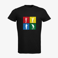 Herren-T-Shirt B&C, Organic - Motiv Golf Quadrat