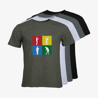 Herren-T-Shirt Russell, Organic - Motiv Golf Quadrat, Farbauswahl