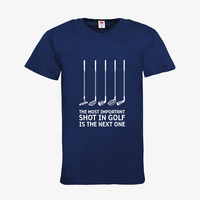 Herren-T-Shirt FOTL, Basic V-Neck - Motiv Golf Shot
