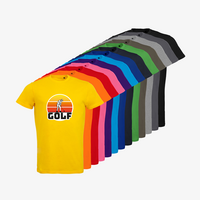 Herren-T-Shirt B&C, Organic - Motiv Golf Sonnenuntergang, Farbauswahl