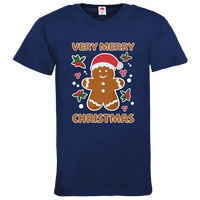 Herren-T-Shirt FOTL, Basic V-Neck - Motiv Lebkuchen