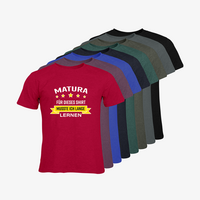 Herren-T-Shirt Russell, Organic - Motiv Matura Lernen, Farbauswahl