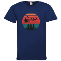 Herren-T-Shirt FOTL, Basic V-Neck - Motiv Weihnachtshimmel