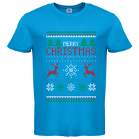 Herren-T-Shirt B&C, Basic - Motiv Weihnachtsstrickpulli