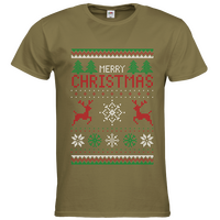 Herren-T-Shirt FOTL, Premium - Motiv Weihnachtsstrickpulli