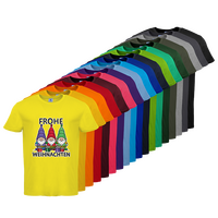 Herren-T-Shirt B&C, Basic - Motiv Weihnachtswichtel, Farbauswahl