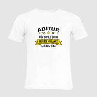 Herren-T-Shirt Russell, Organic - Motiv Abitur Lernen