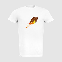 Herren-T-Shirt B&C, Organic - Motiv American Football Bunt