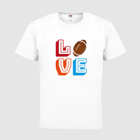 Herren-T-Shirt FOTL, Basic Rundhals - Motiv American Football Love