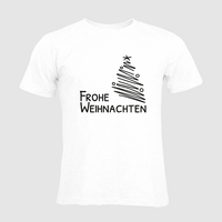 Herren-T-Shirt Russell, Organic - Motiv Frohe Weihnachten