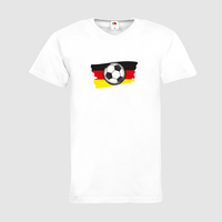 Herren-T-Shirt FOTL, Basic V-Neck - Motiv Fußball Deutschland