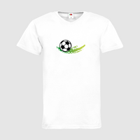 Herren-T-Shirt FOTL, Basic V-Neck - Motiv Fußball Grün