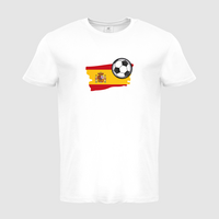 Herren-T-Shirt B&C, Basic - Motiv Fußball Spanien