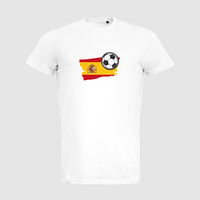 Herren-T-Shirt B&C, Organic - Motiv Fußball Spanien