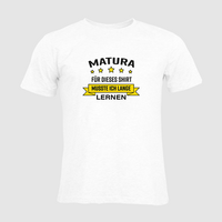 Herren-T-Shirt Russell, Organic - Motiv Matura Lernen