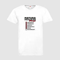 Herren-T-Shirt FOTL, Basic V-Neck - Motiv Matura Plan