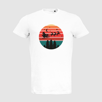 Herren-T-Shirt B&C, Organic - Motiv Weihnachtshimmel