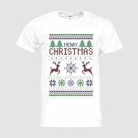 Herren-T-Shirt FOTL, Premium - Motiv Weihnachtsstrickpulli