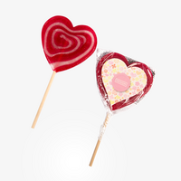 Herz-Lolli, 4/0-farbig einseitig bedruckt