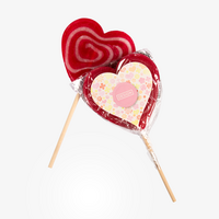 Herz-Lolli, 4/0-farbig einseitig bedruckt