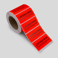 Etikett, farbig bedruckt, eingerollt