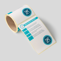 Etiketten, farbig bedruckt, rolle