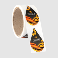 Etiketten, farbig bedruckt, Motiv, auf Rolle