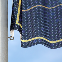 Fahne, farbig bedruckt, detail