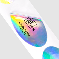 Etiketten, farbig bedruckt, Form auf Papier, Rainbow