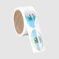 Etiketten, farbig bedruckt, Oval auf Papier, Rainbow