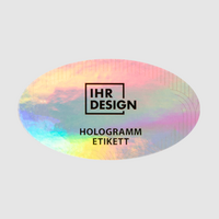 Etiketten, farbig bedruckt, Oval, Rainbow