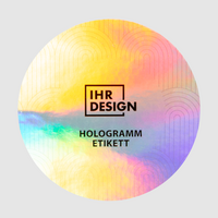 Etiketten, farbig bedruckt, Rund auf Papier, Rainbow