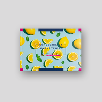 Magnetfolie, farbig bedruckt, rechteckig, Zitronen Motiv