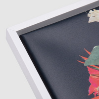 Hochwertige Leinwand. Holz-Keilrahmen 2 cm, fertig aufgespannt, farbig bedruckt Schattenfugenrahmen detail