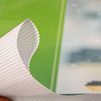 Mesh-Plane, 4/0-farbig bedruckt, mit Hohlsaum versehen