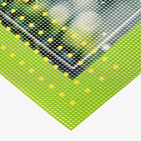 Mesh-Plane, 4/0-farbig bedruckt, 4-seitig geschnitten