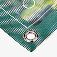 Mesh-Plane, 4/0-farbig bedruckt, geöst und umsäumt