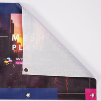 Mesh Plane, farbig bedruckt, geknickt mit Öse