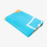 Messetheke gerade, Holzablage, Textil, bedruckt