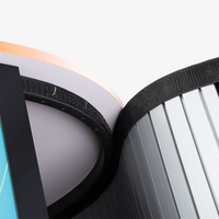 Messetheke, farbig bedruckt, details